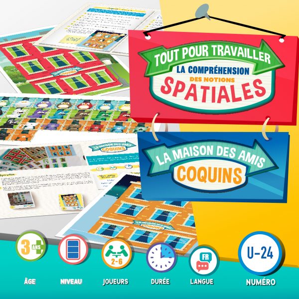 Tout pour travailler les notions spatiales - La maison des amis coquins